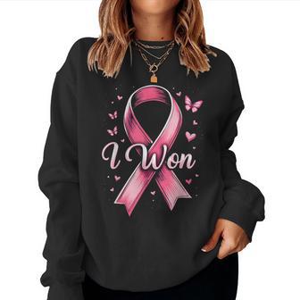 I Won Breast Cancer Awareness Breast Cancer Survivor Women Women Sweatshirt - Thegiftio UK
