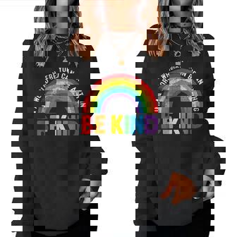 In A World Where You Can Be Anything Gay Pride Lgbt Be Kind Women Sweatshirt - Thegiftio UK