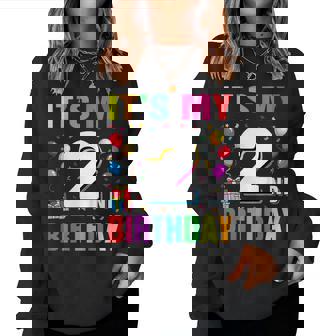 Youth It's My 2Nd Birthday 2 Two Happy Birthday Boys Or Girls Women Sweatshirt - Thegiftio