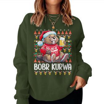 Bòbr Kurwa Christmas Jumper Polish Beer Bober Xmas Kurwa Sweatshirt Frauen - Geschenkecke