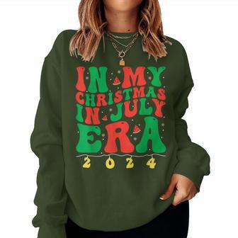 In My Christmas In July Era Groovy Xmas Summer Women Women Sweatshirt - Thegiftio UK