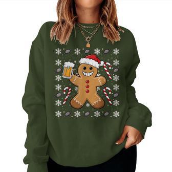 Christmas Christmas Santa Biscuit Beer Sweatshirt Frauen - Geschenkecke