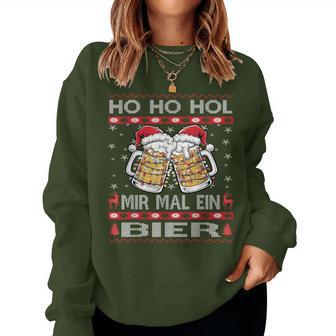 Christmas Women's Ho Ho Hol Mir Mal Ein Bier Xmas Sweatshirt Frauen - Geschenkecke