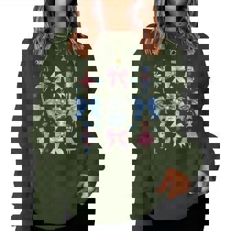 Coquette Bow Christmas Nutcracker Ballet Festive Girls Women Sweatshirt | Seseable UK