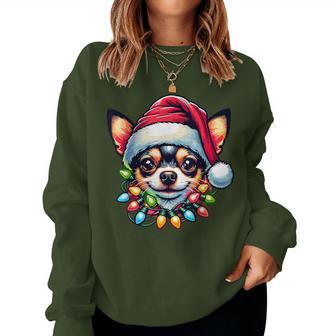 Dog Owner Xmas Favorite Chihuahua Christmas Women Sweatshirt | Seseable UK