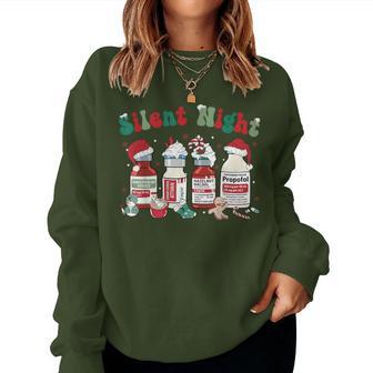 Christmas Nurse Medical Christmas Icu Nicu Rn Er Nurse Women Sweatshirt - Thegiftio UK