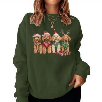 Goldendoodle Christmas Golden Doodle Pajamas For Girls Women Sweatshirt - Thegiftio UK