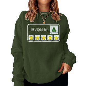 I'm Working For Christmas Break 5 Stars Christmas Teacher Women Sweatshirt - Thegiftio UK