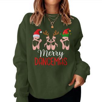 Merry Dancemas Ballet Dancer Teacher Christmas Dance Women Sweatshirt - Thegiftio UK