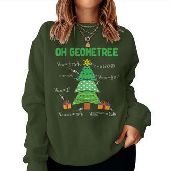 Oh Geometree Geometry Math Science Teacher Christmas Women Sweatshirt - Thegiftio UK