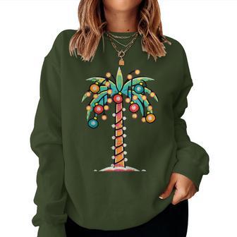 Palm Christmas Tree Xmas Beach Hawaii Tropical Kid Women Sweatshirt - Thegiftio UK