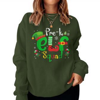 Pre K Elf Squad Christmas Matching Boys Girls Women Sweatshirt - Thegiftio UK