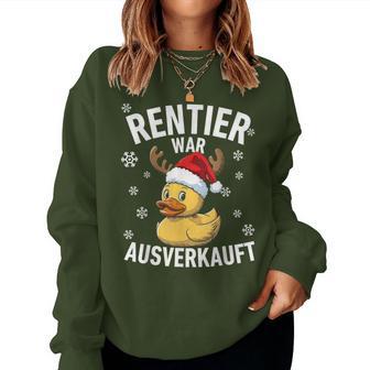 Reindeer Was Ausverkauft Duck Christmas Slogan Sweatshirt Frauen - Geschenkecke