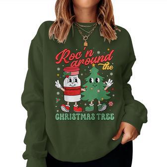 Roc'n Around The Christmas Tree Er Ed Icu Nurse Christmas Women Sweatshirt - Thegiftio UK