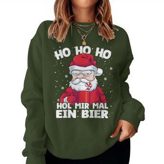 Santa Claus Beer Christmas Ho Ho Hol Mir Mal Ein Bier Sweatshirt Frauen - Geschenkecke