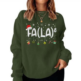 Santa Fa La Math Teacher Fa La8 Christmas Women Sweatshirt - Thegiftio UK