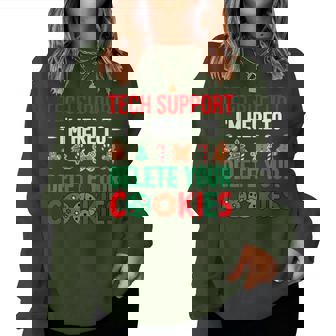 Tech Support Christmas Cookies Christmas Women Sweatshirt | Mazezy