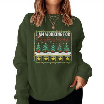 I Am Working For Christmas Break Teacher 5 Stars Women Sweatshirt - Thegiftio UK