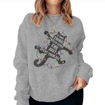 Black Cat Christmas Vacation Cat Mom Cat Dad Cat Lover Women Sweatshirt - Thegiftio UK