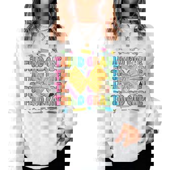 3Rd Grade Teacher Pencil Coquette Bow Back To School Women Sweatshirt | Seseable CA