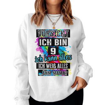 9Th Birthday Girl Boyorsicht Ich Bin 9 Jahre Sweatshirt Frauen - Geschenkecke