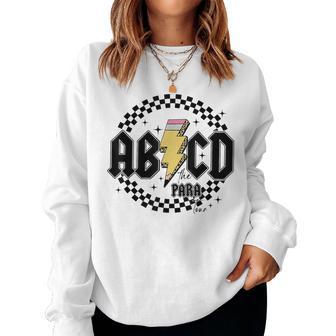 Abcd Teacher Para Tour Back To School Teaching Women Sweatshirt - Thegiftio UK