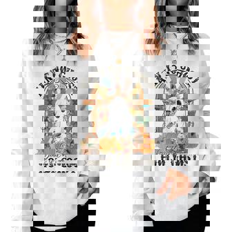 Ain't No Ghost But The Holy Ghost Ghost Christian Halloween Women Sweatshirt | Mazezy