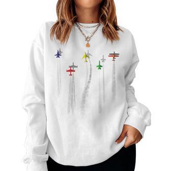 Airplane T Airplanes Flying Low Airplane Jet Women Women Sweatshirt - Thegiftio UK