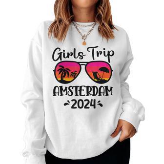 Amsterdam Girls Trip 2024 Vacation Group Weekend Party Women Women Sweatshirt - Thegiftio UK