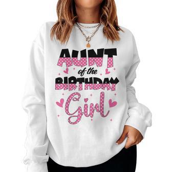 Aunt Of The Birthday Girl Family Matching Party Women Sweatshirt - Thegiftio UK