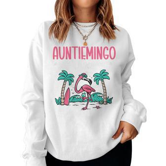 Auntiemingo Summer Vibes Auntie Flamingo Aunt Women Sweatshirt - Monsterry AU