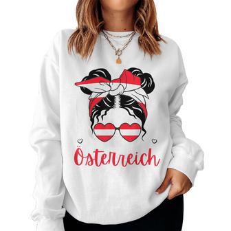 Austria Austria Austrian Girl Austrian Flag Sweatshirt Frauen - Geschenkecke