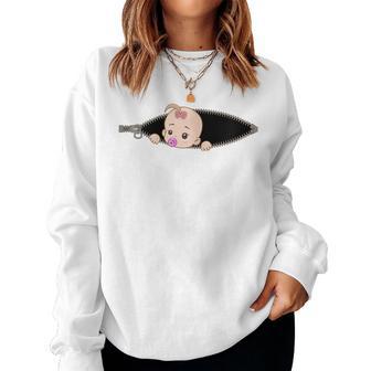 Baby In Belly It's A Girl Pregnancy Women Sweatshirt - Thegiftio UK