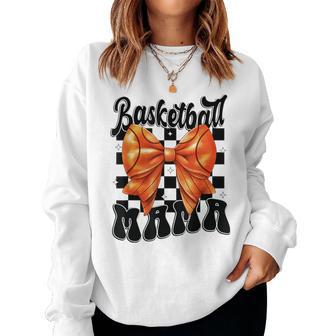 Basketball Coquette Bow Basketball Mom Game Day Women Women Sweatshirt - Thegiftio UK