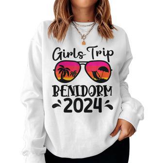 Benidorm Girls Trip 2024 Vacation Group Weekend Party Women Women Sweatshirt - Thegiftio UK