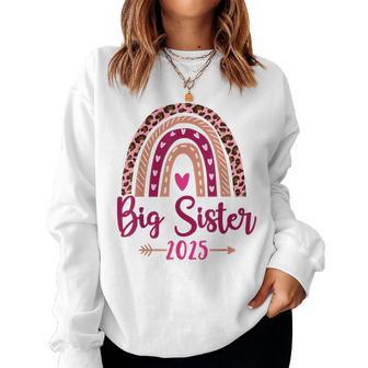 Big Sister 2025 Rainbow For Pregnancy Announcement Women Sweatshirt - Thegiftio UK