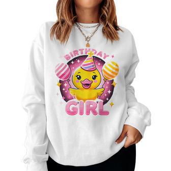 Birthday Girl Rubber Duck Birthday Party Women Sweatshirt - Thegiftio UK