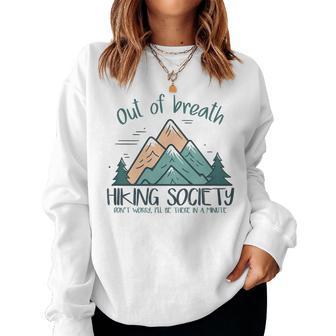 Out Of Breath Hiking Society Hiker Women Women Sweatshirt - Thegiftio UK