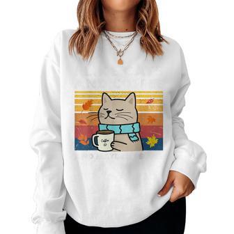I Like Cats And Coffee And Maybe 3 People Cats Lover Women Women Sweatshirt - Thegiftio UK