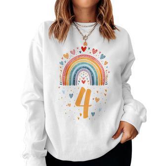 Children's Ich Binier 4 Jahre Rainbow Girl Sweatshirt Frauen - Geschenkecke