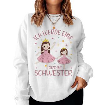 Children's Ich Werde Große Schwester 20242025 Princess Girls' Sweatshirt Frauen - Geschenkecke