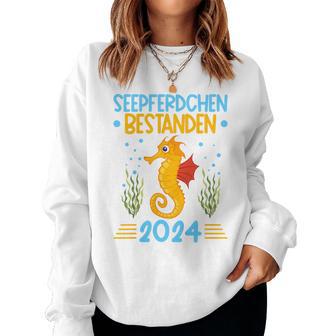 Children's Seahorse Bestanden 2024 Early Swimmer Badge Sweatshirt Frauen - Geschenkecke