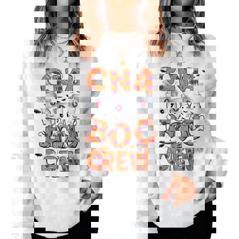 Cna Halloween Cna Boo Crew Halloween Nurse Assistant Women Sweatshirt | Seseable CA