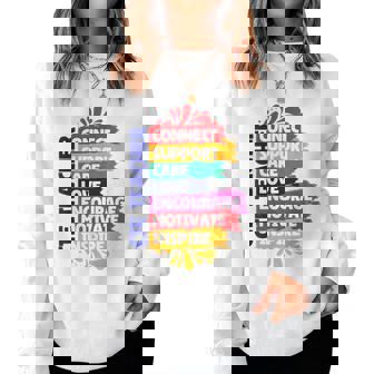 Cte Teacher Connect Support Cte Teacher And Cte Teaching Women Sweatshirt - Monsterry