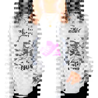 Cute Chucks And Pearls 2024 Black History Proud Mother Women Sweatshirt | Seseable UK