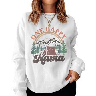 Cute One Happy Camper Birthday Decorations One Happy Mama Women Sweatshirt - Thegiftio UK