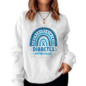 Diabetes Awareness Blue Rainbow Diabetic Diabetes Women Sweatshirt - Thegiftio UK