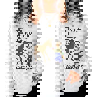 E Is For Eating Ass Donkey Sarcastic Women Sweatshirt - Thegiftio