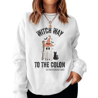 Endo Nurse Halloween Gastrointestinal Nurse Ghost Endoscopy Women Sweatshirt - Thegiftio UK