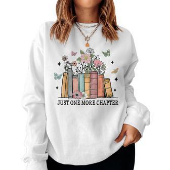 Wildflower Floral Book Just One More Chapter Women Sweatshirt | Seseable UK